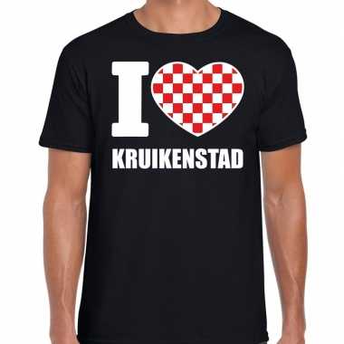 Carnaval i love kruikenstad t shirt zwart voor heren