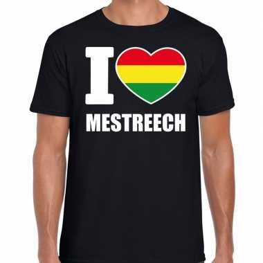 Carnaval i love mestreech t shirt zwart voor heren