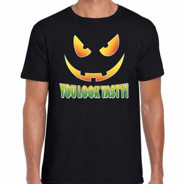 Halloween you look tasty verkleed t shirt zwart voor heren