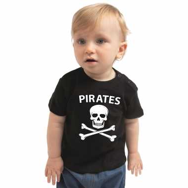 Piraten verkleedkleren shirt zwart voor babys