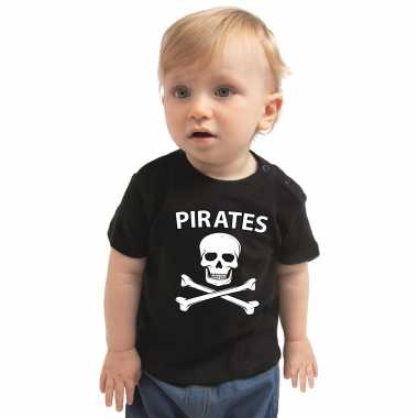 Piraten verkleedkleren shirt zwart voor peuters