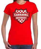 Carnaval verkleed t-shirt brabant rood voor voor dames