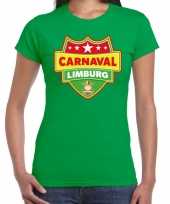 Carnaval verkleed t-shirt limburg groen voor dames