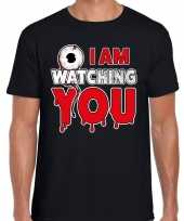 Halloween i am watching you verkleed t-shirt zwart voor heren