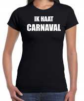 Ik haat carnaval verkleed t-shirt verkleedkleren zwart voor dames