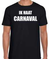 Ik haat carnaval verkleed t-shirt verkleedkleren zwart voor heren